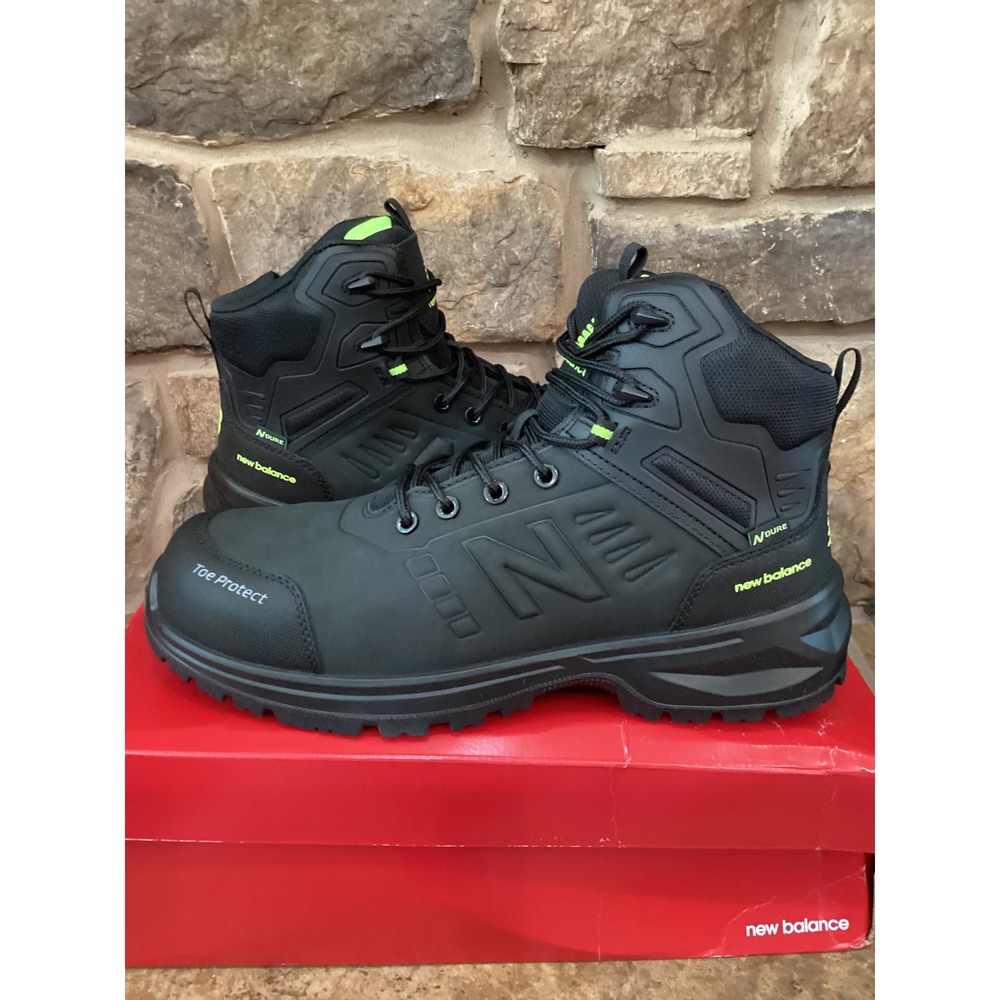 New Balance Calibre EH PR Mens 11.5 2E Wide Black Work Boots Composite Toe New
